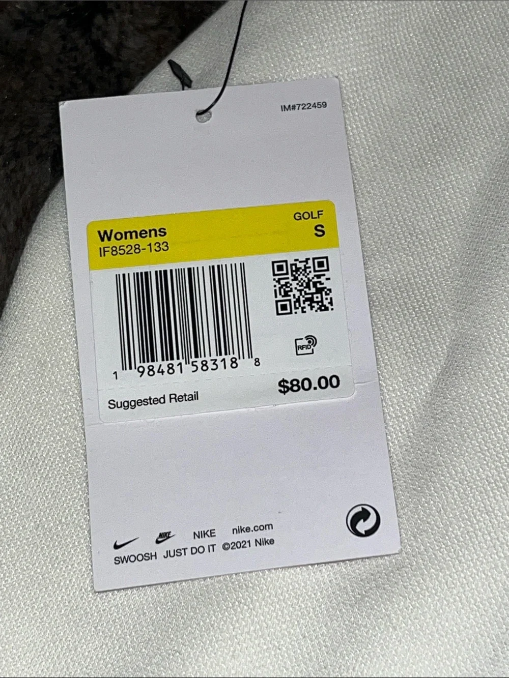 Nike Golf Cropped Polo Shirt Womens S Sail White IF8528 NWT $80